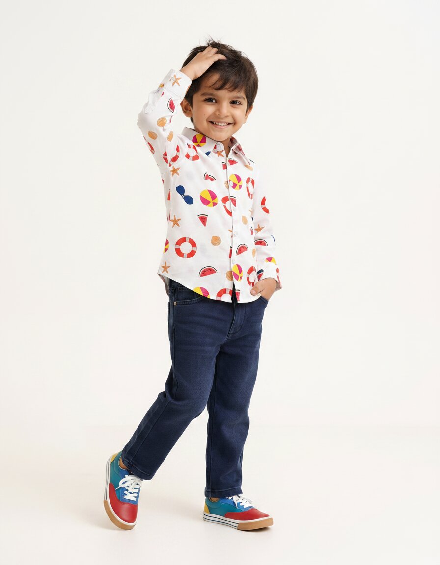 Boys Shirt with Jeans Combo