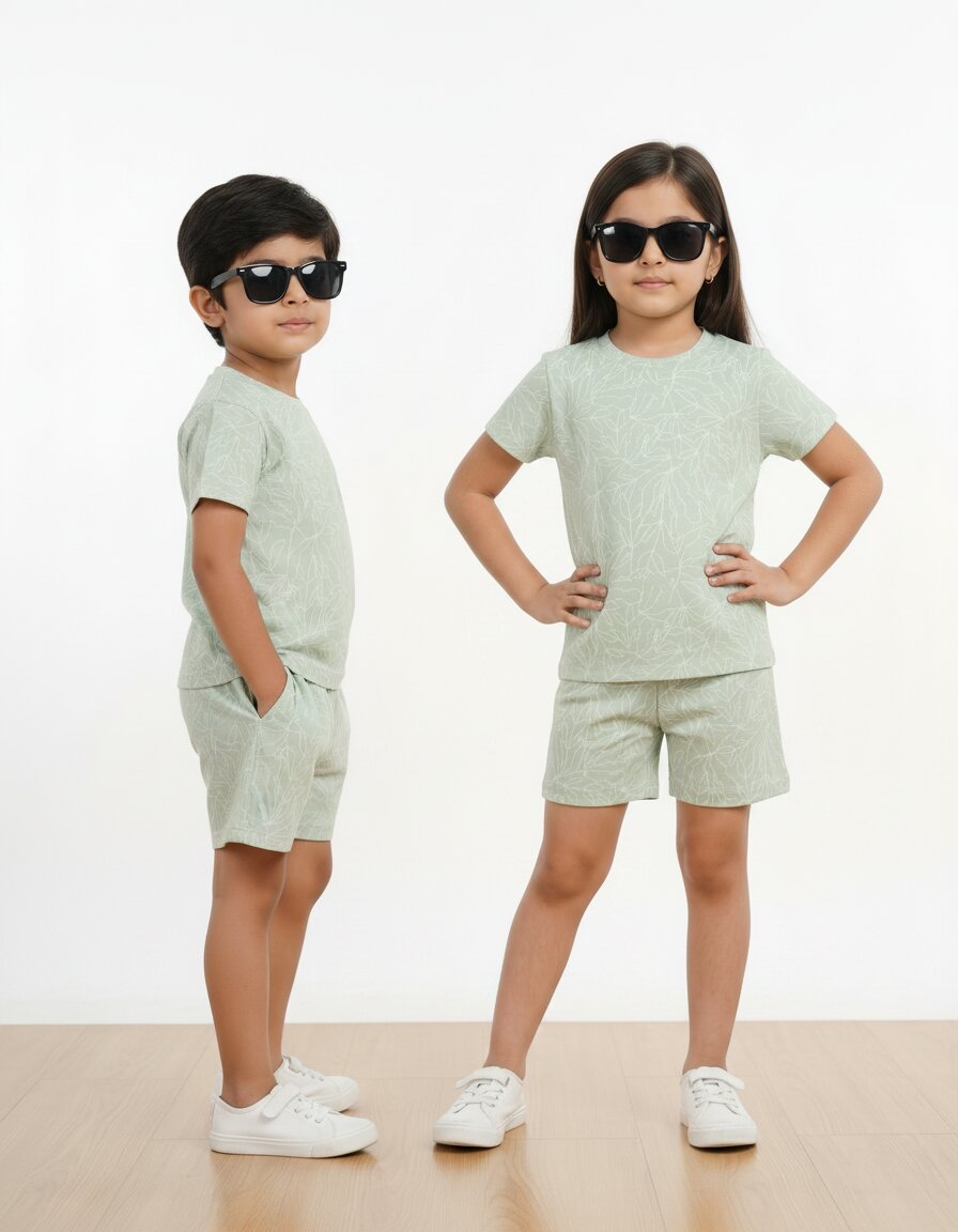 Kids Coord Set (Tee + Short) (YEN04)