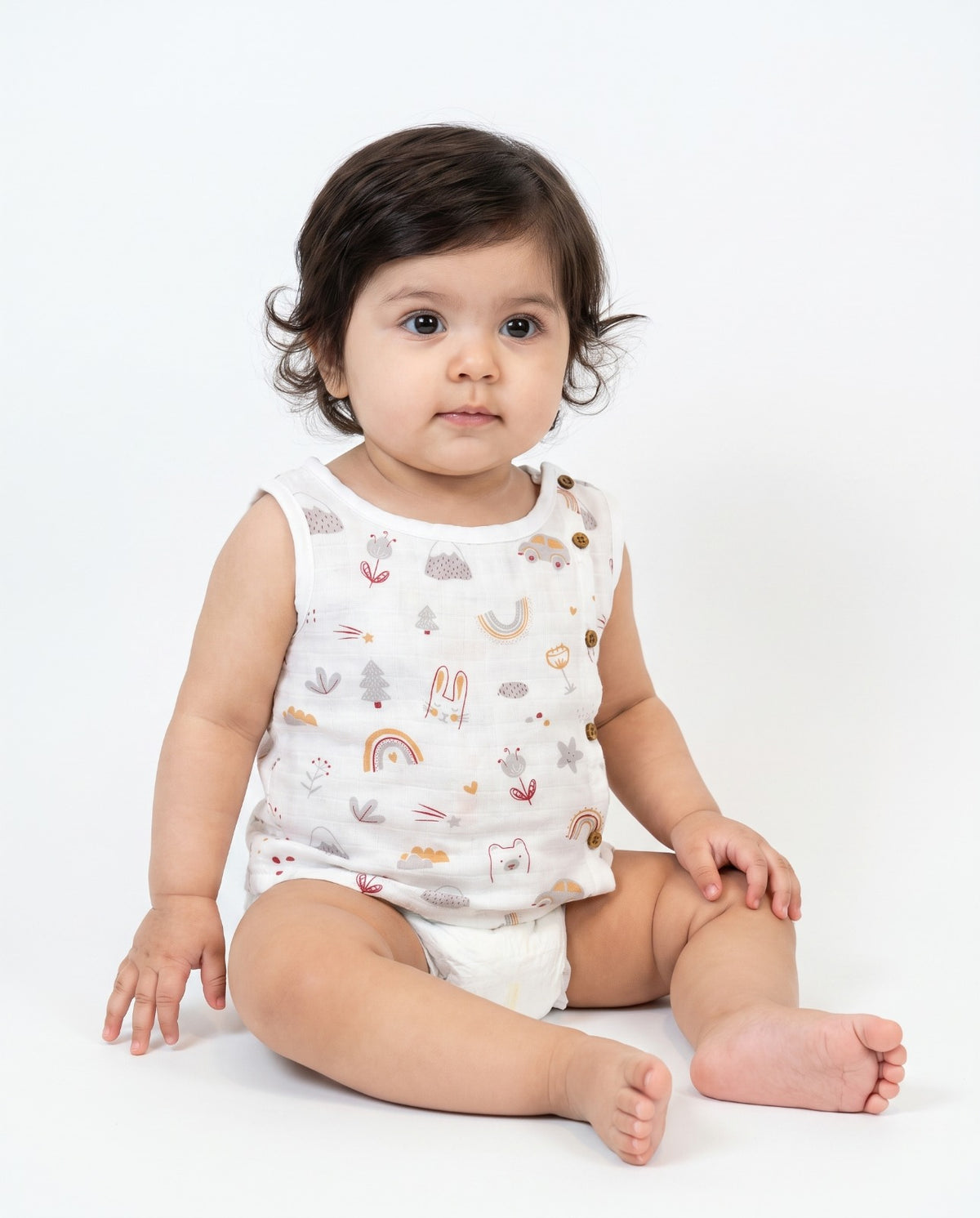 Side Button Jhabla (Muslin Fabric-Pack of 3)